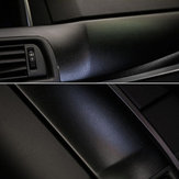 30cm x 150cm Zwarte Lederen Textuur Auto Stickers Vinyl Wrap Auto Binnenste Decal Folie