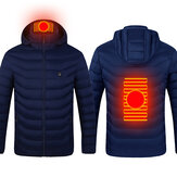 USBユニセックス電気加熱ウォームフード付きジャケットコート赤外線加熱長袖