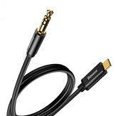 Câble de convertisseur audio AUX Baseus Type-C à 3,5 mm 1,2 m pour OnePlus 5 S8 6 Mi A1 Mix 2