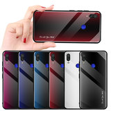 Schutzhülle aus stoßfestem, gehärtetem Glas und weichem TPU-Material mit Farbverlaufstreifen für Xiaomi Redmi Note 7 / Redmi Note 7 Pro