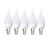 6PCS EXUP AC220V 5W E14 C37 теплый белый чистый белый светодиодная лампа-свеча с Выключателем для декорации дома внутри помещения