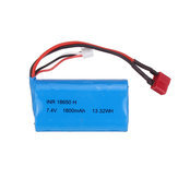 Batería de iones de litio 7.4V 1800mAh 10C 2S T Plug para modelo de vehículo RC RBRC RB1277A 1/12
