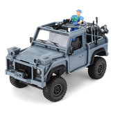 Coche de control remoto MN Model MN96 1/12 2.4G 4WD con luz LED, escalador todoterreno, juguetes RTR azul