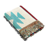 Cobertores de ar condicionado para sofá com estilo americano retro Navajo, geometria popcap