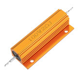 5pcs RX24 100W 2R 2RJ resistor de alta potência resistência de invólucro de metal de alumínio dourado Dispositivo de dissipação de calor de invólucro de metal