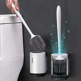 Ecoco szilikon WC-kefe puha sörtéssel, falra szerelhető WC-kefefogó szett, tartós thermo műanyag gumi tisztító eszközök