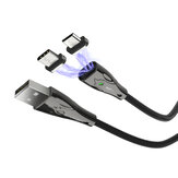 BlitzWolf® BW-TC20 3A Magnetisch Type C / Micro USB Nylon Datakabel 1m / 1.8m voor Huawei P30 Pro Mate 30 5G Xiaomi Mi9 9Pro Oneplus 7T S10 + Note 10