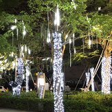 Impermeables luces de cadena para jardines de Navidad, con tubos de lluvia de meteoros LED SMD2835 de 30 CM y alimentación AC110-240V