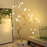 Luz noturna LED USB de fio de cobre com toque para árvore de Natal DIY para decorações de casamento e presentes para casa