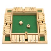 Tablero de bar tradicional de madera de cuatro lados con número 10, juguetes divertidos para juegos de dados en el pub