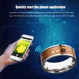 Bague intelligente en acier de titane multifonctionnelle Silver NTAG213 Bague d'empreinte NFC Tag pour hommes et femmes