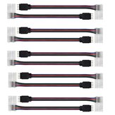 10PCS 10MM 4-polige weibliche oder männliche Kabelverlängerungsanschlüsse zum Anschließen von Kabeln an das Netzteil für RGB-LED-Streifen