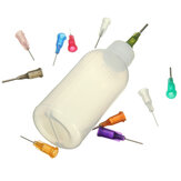Frascos vazios de plástico de 50 ml para líquido eletrônico com álcool de resina para dosador de pasta de fluxo de solda à base de resina +330 agulhas