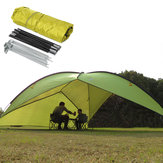 Refugio para exteriores en forma de triángulo de poliéster 210T para camping y playa con protección UV y bolsa de almacenamiento