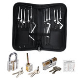 20 Pcs Pick Cutaway Practice Padlock Lock With Broken Key Removing Hook Kit Extractor Set Locksmith Tool