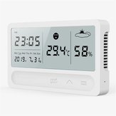 Bakeey Simples Smart Home Eletrônico LED Higrômetro Digital Inteligente Touch Recarregável Termômetro Alarme Relógio 