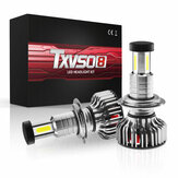 TXVSO8 X3 LED Autoscheinwerferlampen H7 H8 H9 H11 9012 9006 9005 Nebelscheinwerfer 120W 30000LM 6000K Weiß Wasserdichte 360-Grad-Beleuchtung 12V 24V