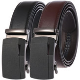 New Automatic Buckle Belt Men's Belt Two-layer Leather