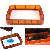 147.5 * 96mm Transparent Orange DLP Plastic Slot Material Rack Resin Vat For DLP SLA 3D Printer Compatible 5.5inch