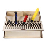 Organizador de estantes de madera para botellas de pintura y pigmentos, caja para almacenamiento de herramientas y modelos de resina epoxi