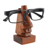 Wooden Nose Shaped Sunglasses Spectacles Eye Glasses Holder Stand Display Decor