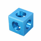 Connecteur en forme de cube à trois voies Machifit pour profilés d'extrusion en aluminium V-slot 2020 bleu