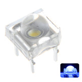 100PCS 5MM 4Pin lente superiore tonda trasparente a emissione di bulbi LED blu di colore acqua chiara fai-da-te Lampada DC3V
