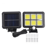 50W COB Luz solar de pared para calles con sensor de movimiento en exteriores, jardín, camino, lámpara