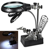 LED Schreibtischlampe 10X Vergrößerungsglas mit Lichtstativklemme zur Reparatur 