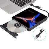 Внешний оптический привод USB-C USB 3.0 Type-C CD / DVD-плеер Устройство записи компакт-дисков для ПК Ноутбук Windows
