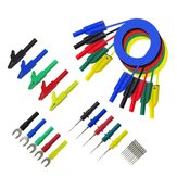Cleqee P1050B 4mm Safety Stacked Banana Plug Silicone Lead for Multimeter Crocodile Clip & U-type Insert & Puncture Test Probe Kit