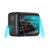 GoPro HERO 8 Black FPV Kamera için Şeffaf Kamera Lensi LCD Ekran Temperli Cam Koruyucu Film