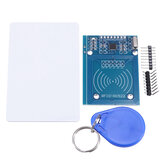 RFID-RC522 RF IC Card Reader Sensor Module with S50 Blank Card and Key Ring for  Raspberry Pi, 40pin Male to Female Jumper Wires RFID Tag