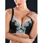 Lace Embroidery Adjustable Lightly Lined Gather Wireless Bra