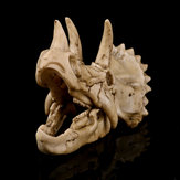 Resin Model Triceratops Dinosaur Skull Head Teaching Bone Collectible Craft Gift Decorations 