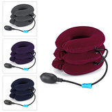 Tripla camada de tração a ar travesseiro pescoço cinta apoio colar cervical terapia massageador dispositivo portátil para viagens de escritório em casa 