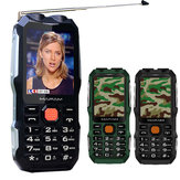 DBEIF D2016 2,8 Zoll 3000mAh magische Stimme Militärantenne Analog TV Dual Taschenlampe Funktion Telefon