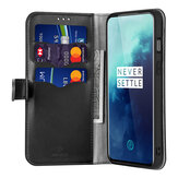 For OnePlus 7T Pro Case Bakeey Flip with Stand Card Slots PU Leather Full Cover Shockproof Soft Protective Case