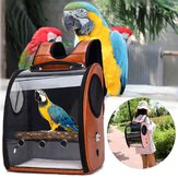 ペットのオウム鳥キャリアトラベルバックパックスペースカプセル透明ハンドバッグバッグ
