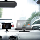 عرض Universal Mirror HUD للسيارات السيارات الذاتي هاتف GPS التنقل صورة مكبر مرآة حامل سرعة سرعة متر كيلومتر ميل في الساعة