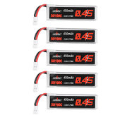 5 Adet URUAV 3.8V 450Mah 50 / 100C 1S HV 4.35V Lipo Batarya Happymodel Snapper7 için Beyaz Fiş