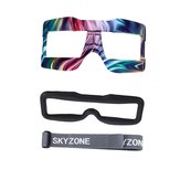SKYZONE SKY02C SKY02X الملحقات غطاء رأس وسادة رغوة حزام حزام بو قناع الوجه الحرس استبدال قطع الغيار 4 في 1 مجموعة ل FPV نظارات