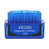 EEOBD E01 ELM327 BT3.0 Bluetooth-Diagnoseschnittstellenwerkzeug OBD2-Scanner-Fehlercodeleser für 12V-Autos