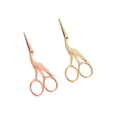 Miwoo MW-0306-01 1 Piece Stainless Steel Crane Shape Scissors Embroidery Sewing Measures Retro Hand Craft Shears Tools