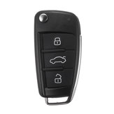 3 Düğmeler Araba Uzakdan Kumanda Anahtar Fob Kılıf Kabuk Batarya ile Audi A3 A4 A6 A8 Q7 TT için