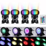4 Stk. LED RGB Tauch-Spot-Leuchten für Teich Unterwasser-Schwimmbadlampen AC100-240V