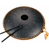 Hluru 14 Inch 14 Tone C Key Ethereal Drum Steel Tongue Drum Percussion Handpan Instrument with Drum Mallets and Bag
