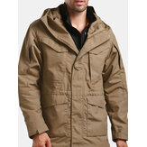 Mens Outdoor Army Tactical Coat Multi-pocket Hooded Windproof Waterproof Jacket