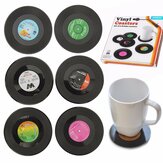 6 Stück Vinyl Record Coaster Kaffeebecherhalter Cup Mat Retro-Platzset