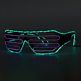 Γυαλιά με διπλό φωτισμό EL Wire Cold LED που ανάβει, γυαλιά μπαρ, πάρτι, Halloween